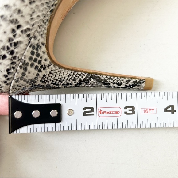 Expression Grey Snakeskin Patterned High Heels Leather Pumps Size 8 - Picture 10 of 16